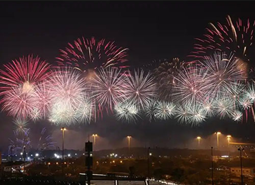 清涧县焰火晚会